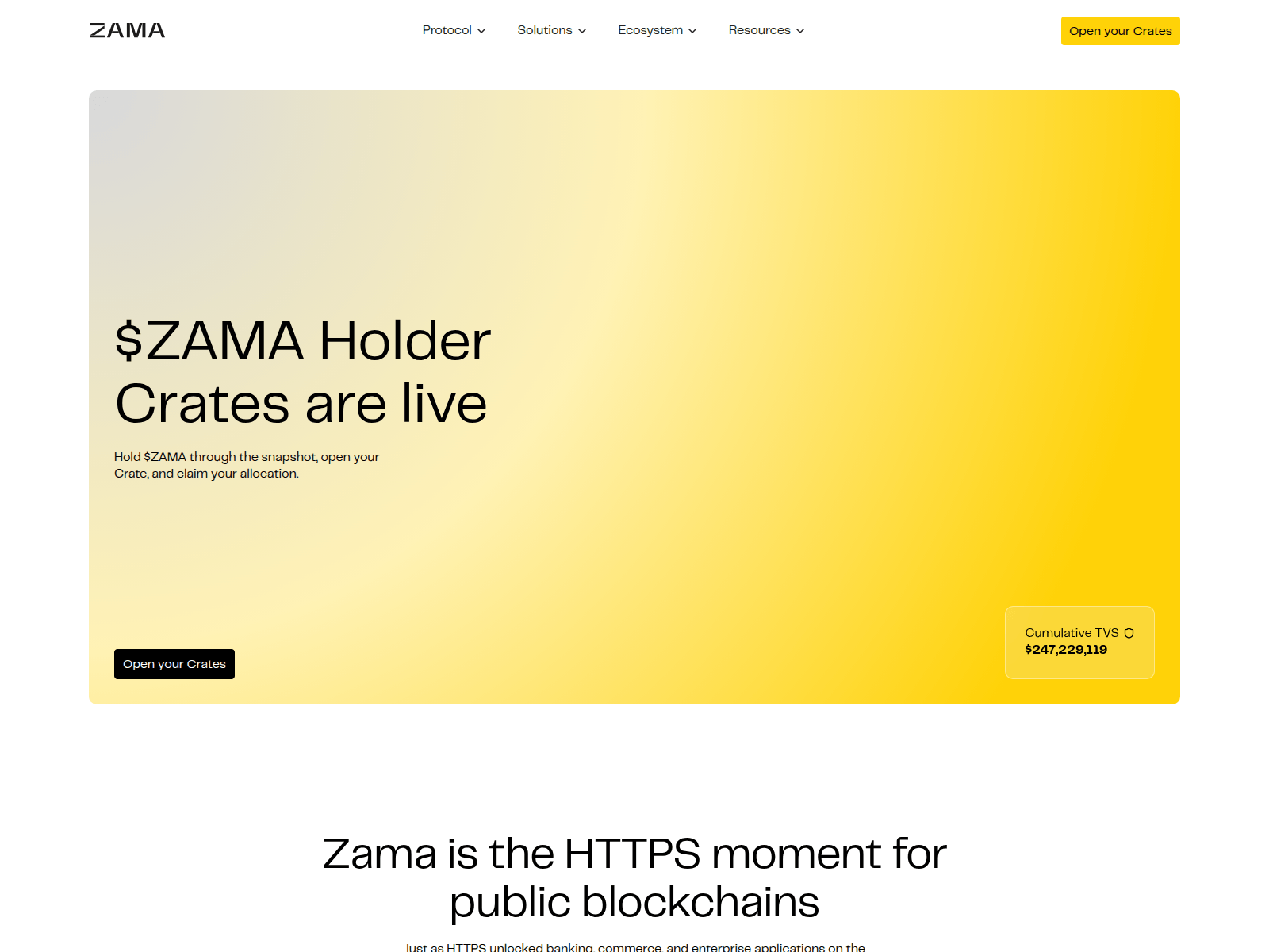 Screenshot of zama-finances.xyz