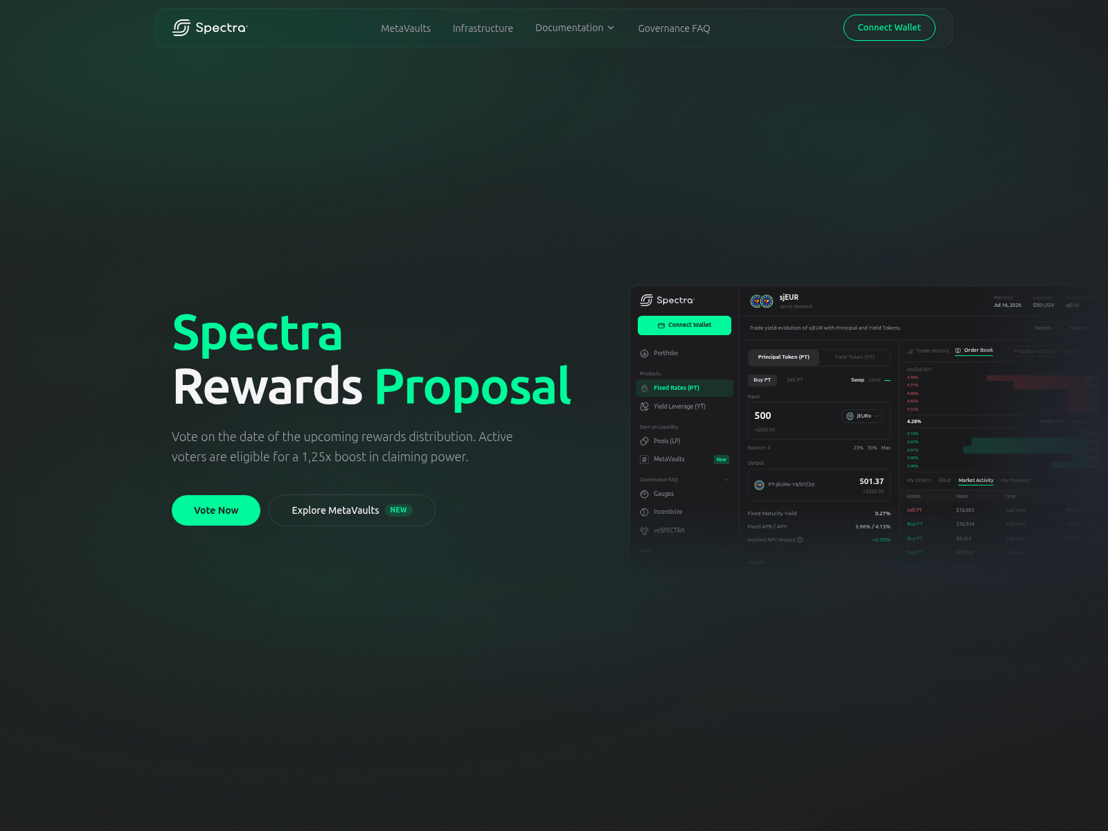 Screenshot of spectrafinance.live