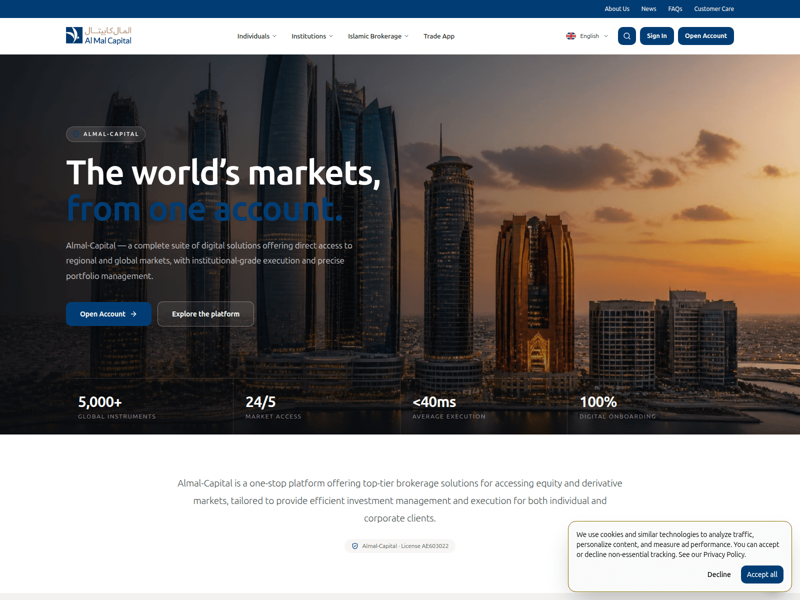 Screenshot of almal-capital.com