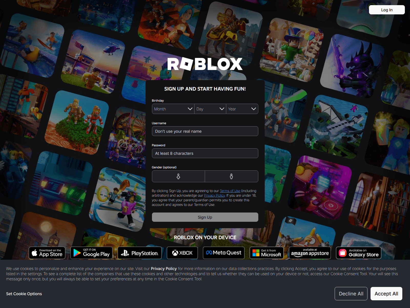 Screenshot of www-roblogx.com