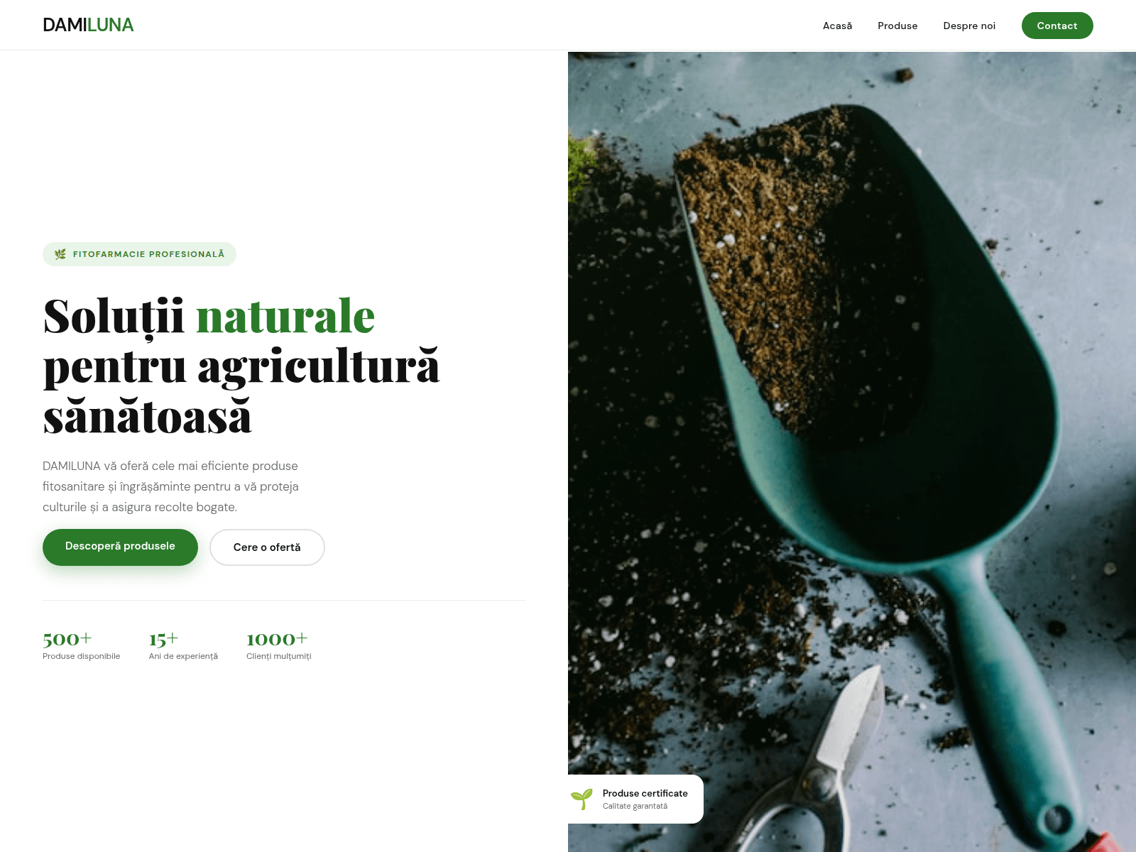 Screenshot of damiluna.ro