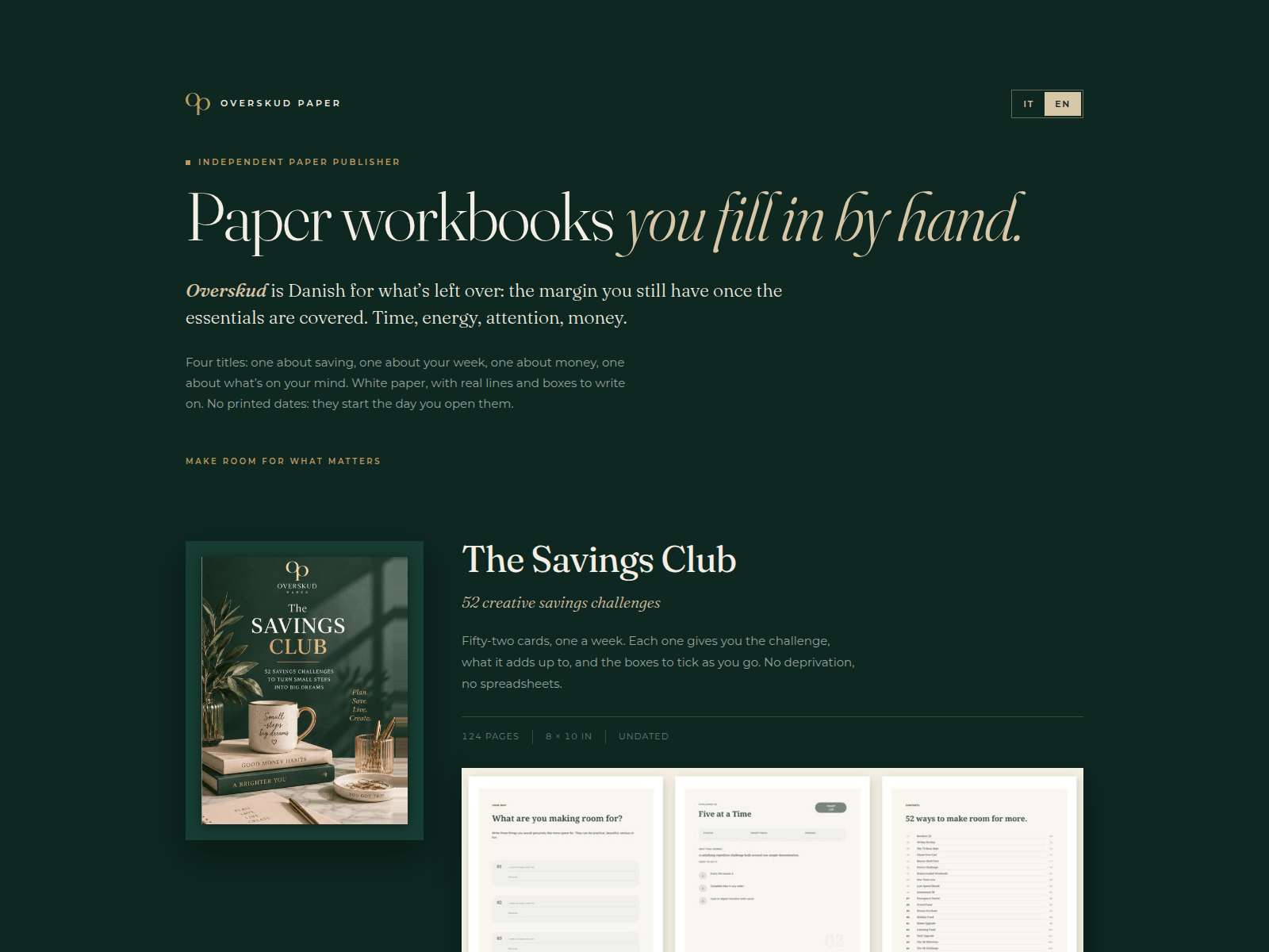 Screenshot of overskudpaper.com