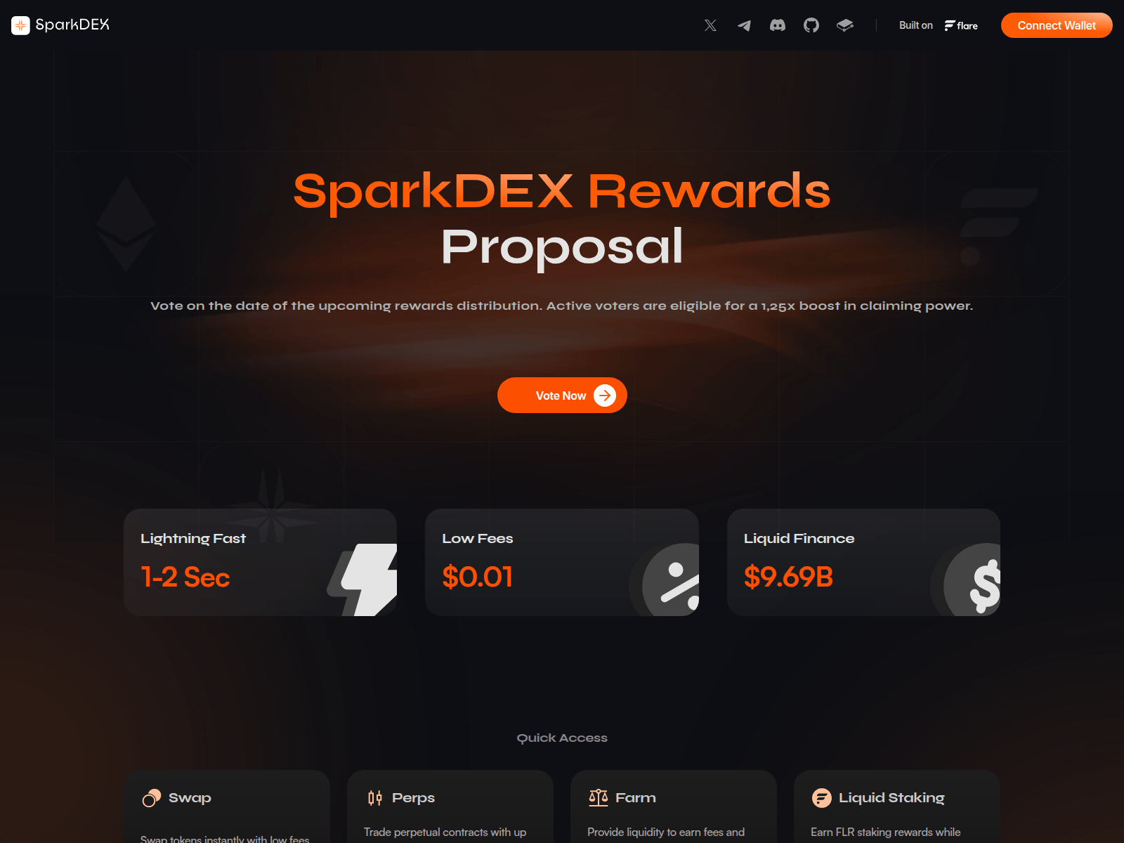 Screenshot of sparkdex.lol
