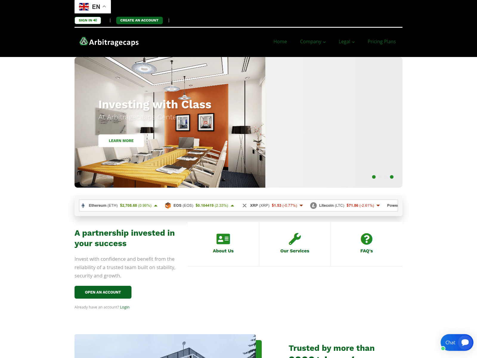 Screenshot of arbitragecaaps.com
