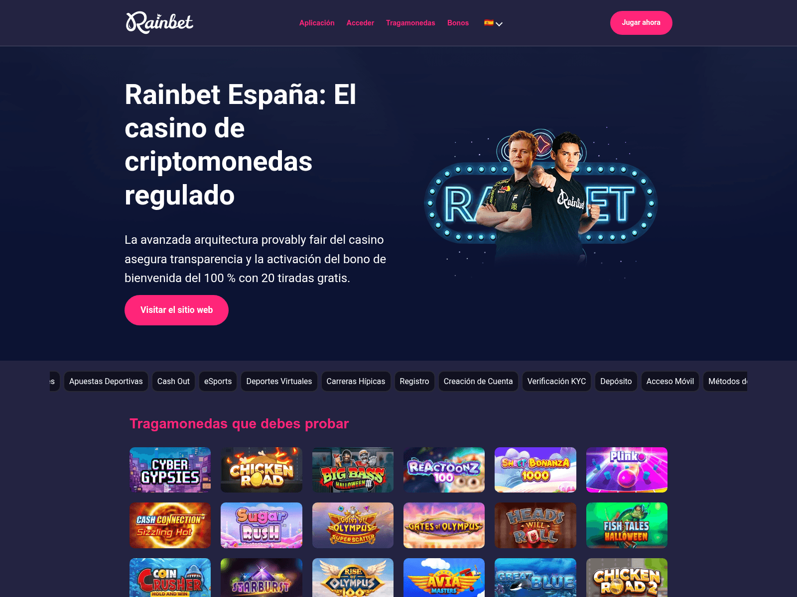 Screenshot of rain-bet.com.es
