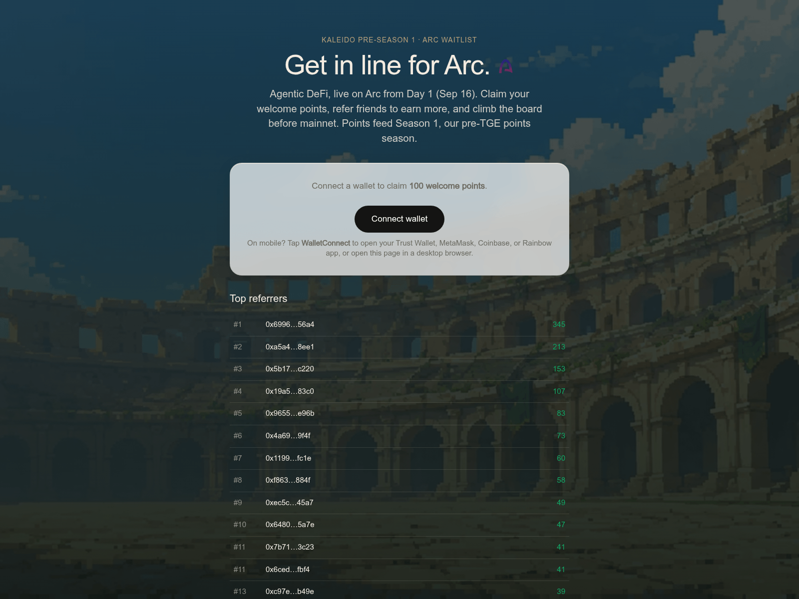 Screenshot of waitlist-kaleidofi.xyz
