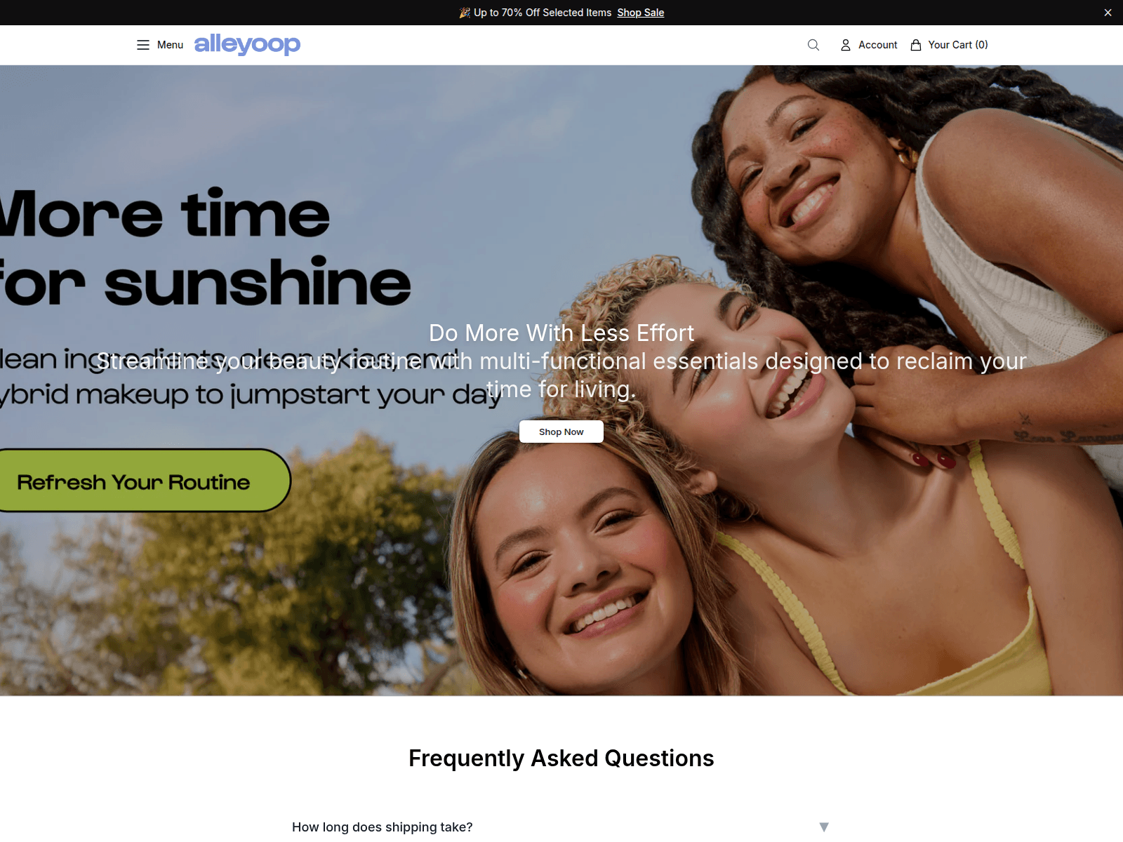 Screenshot of alleyoopskin.shop