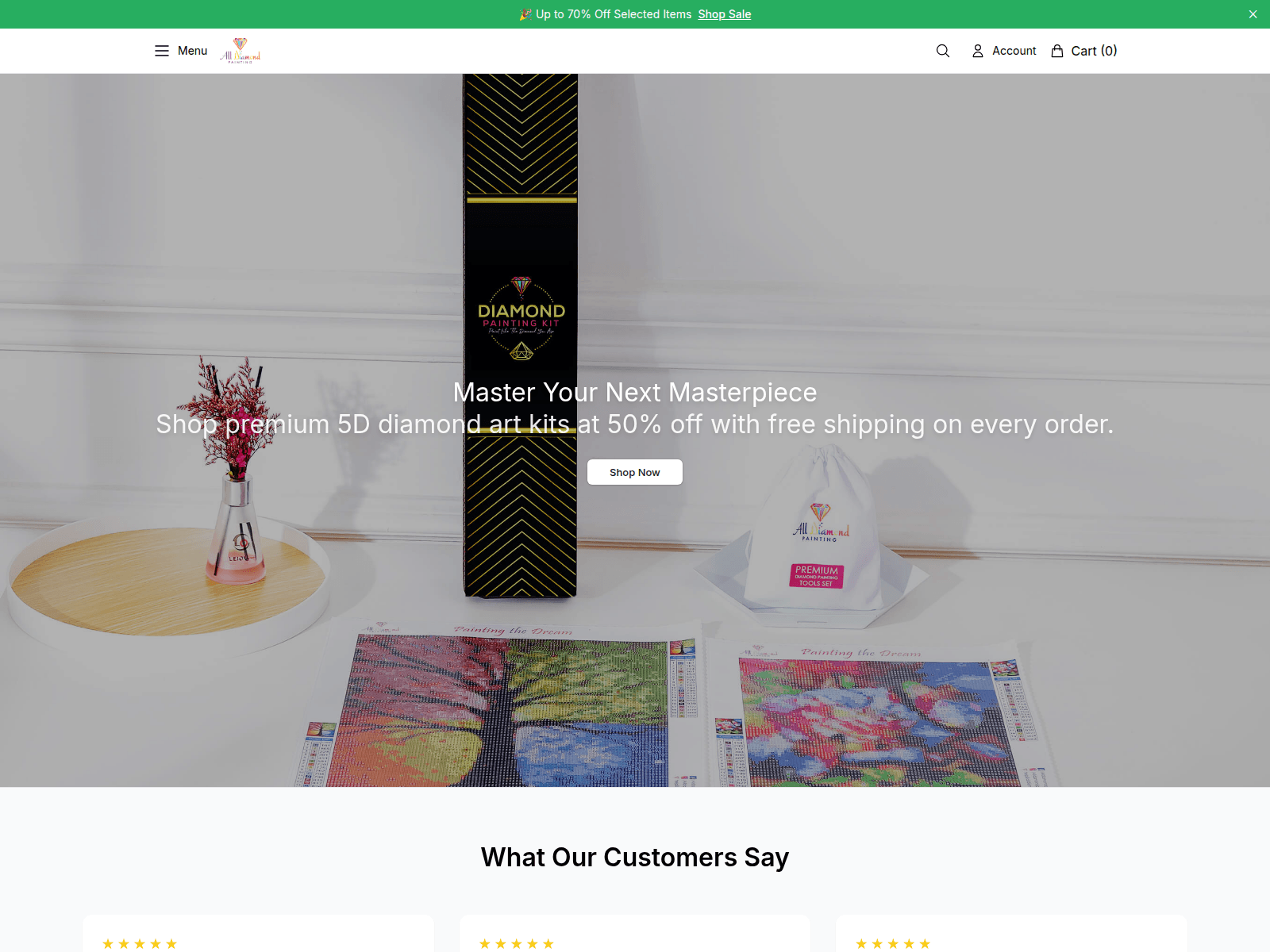 Screenshot of alldiamondpaintinghq.shop
