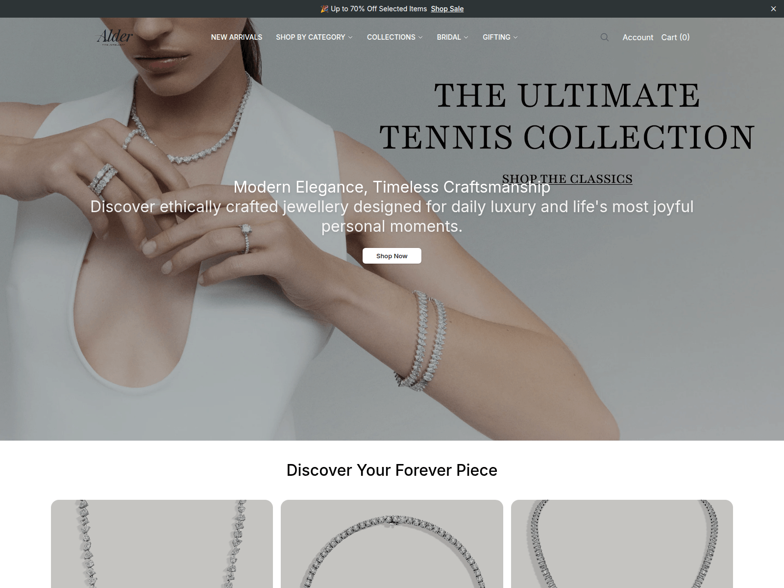 Screenshot of alderfinejewelleryshop.shop