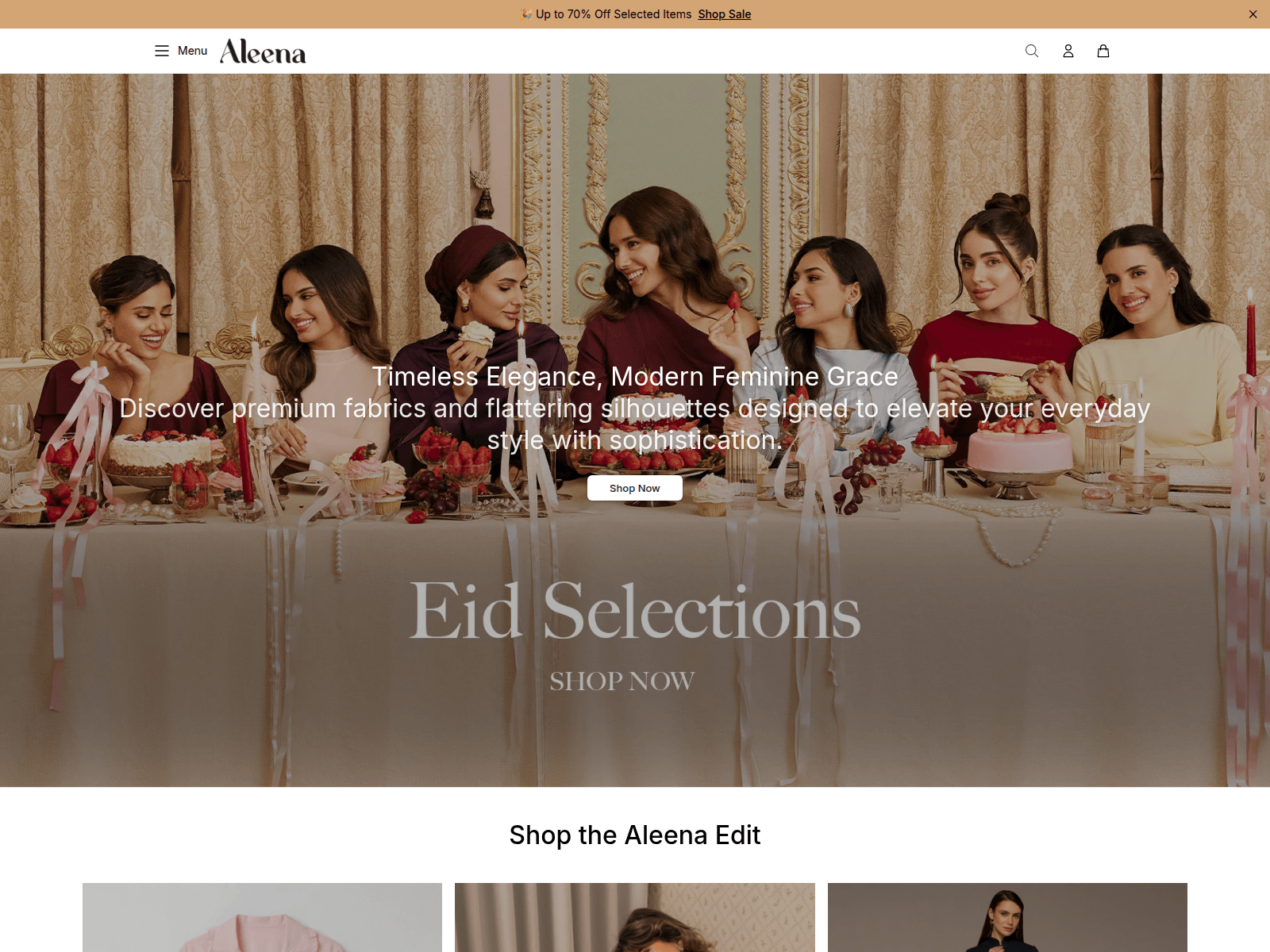 Screenshot of aleenawear.shop