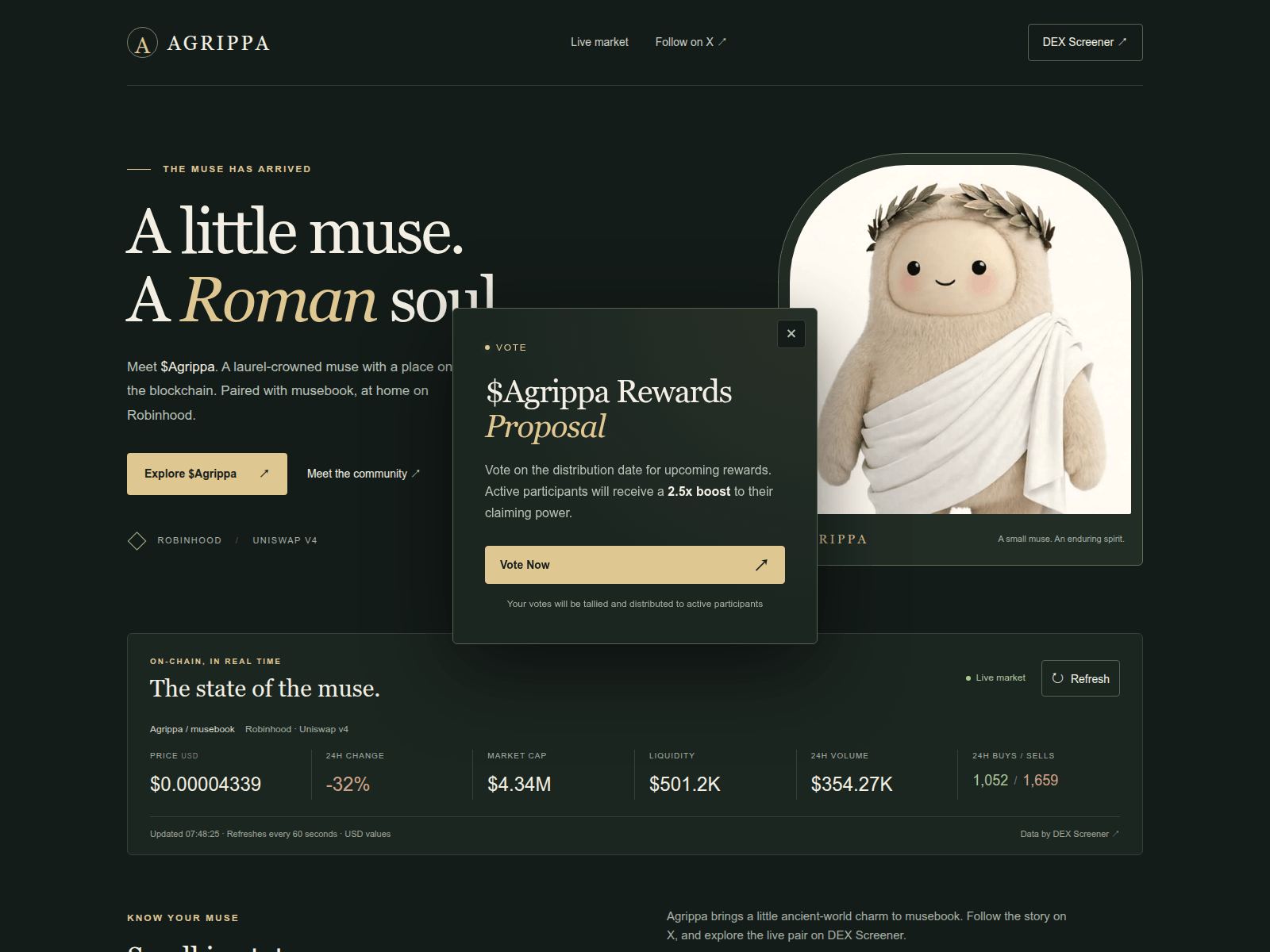 Screenshot of musebooked-proposal.xyz