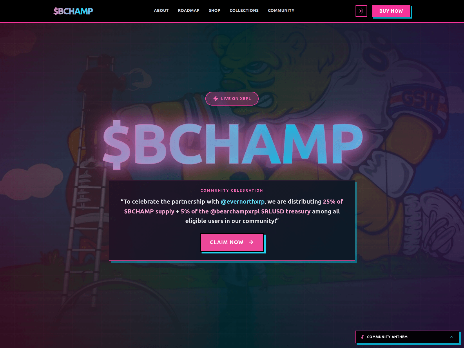 Screenshot of bchampxrpl.xyz