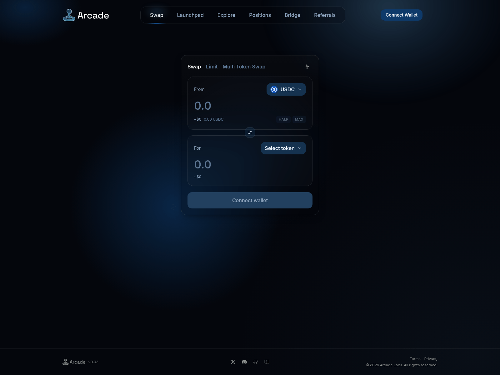 Screenshot of arcade.trading