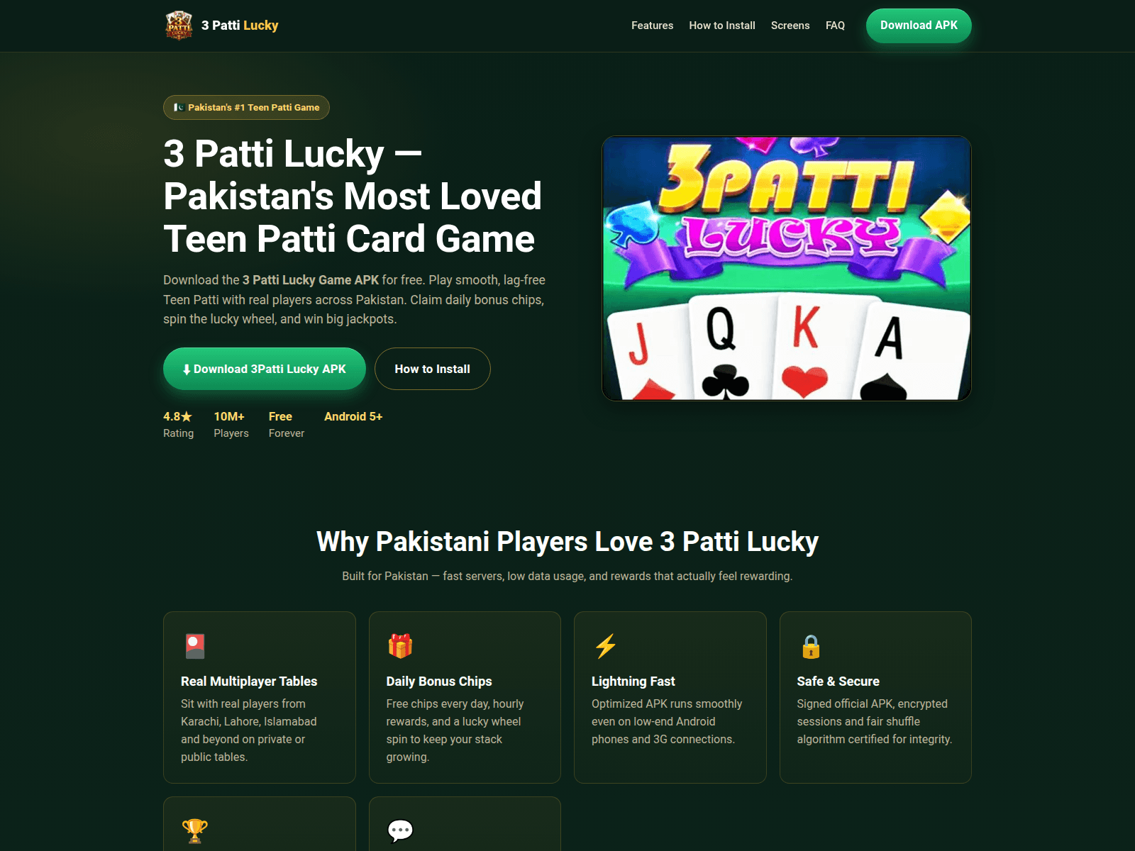 Screenshot of 3pattilucky1.games