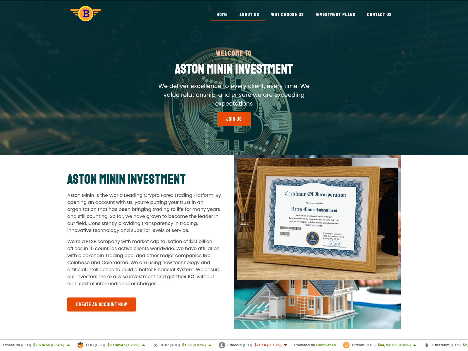 Screenshot of astonminin.net