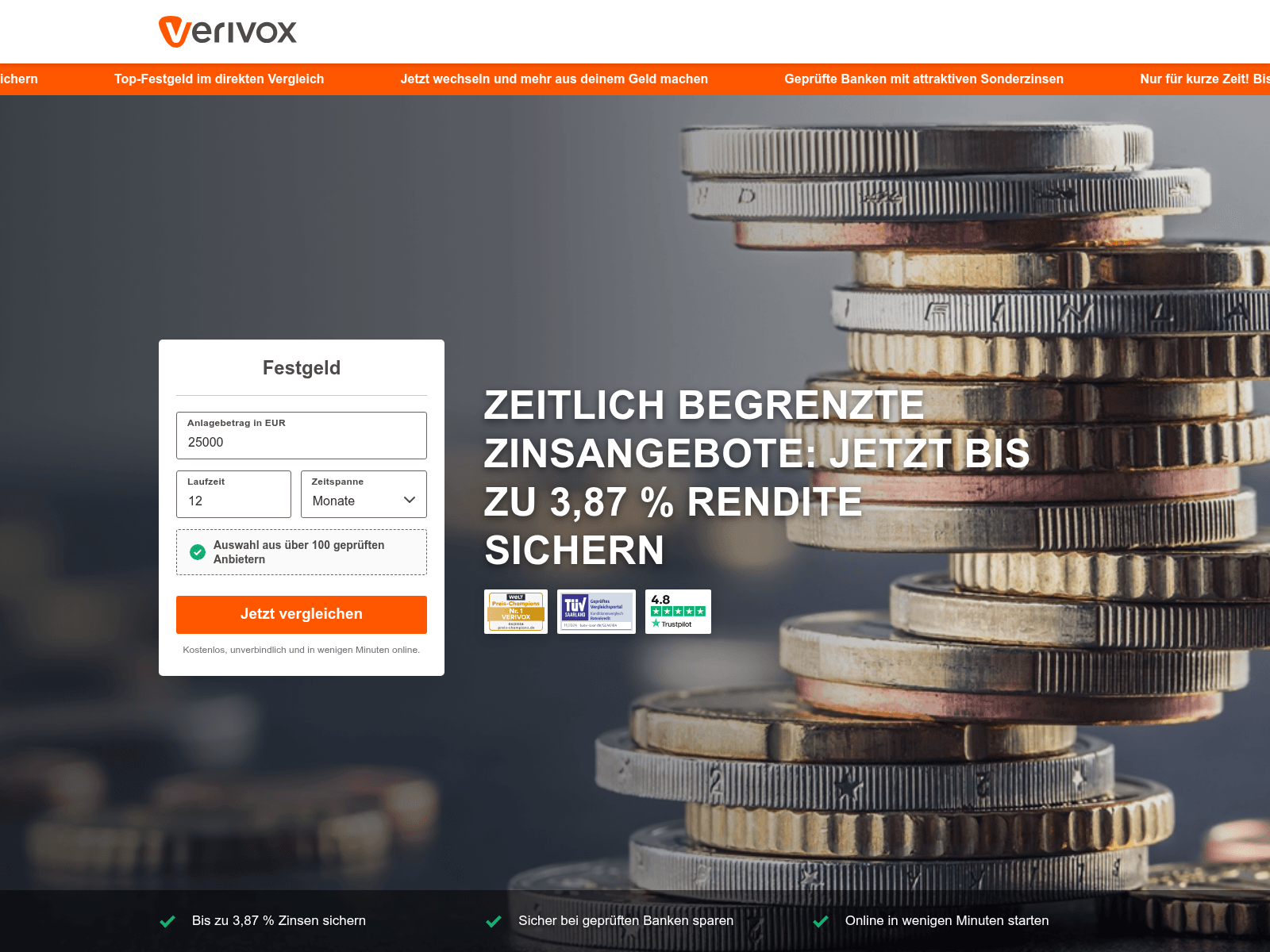 Screenshot of anlage-vergleich.com
