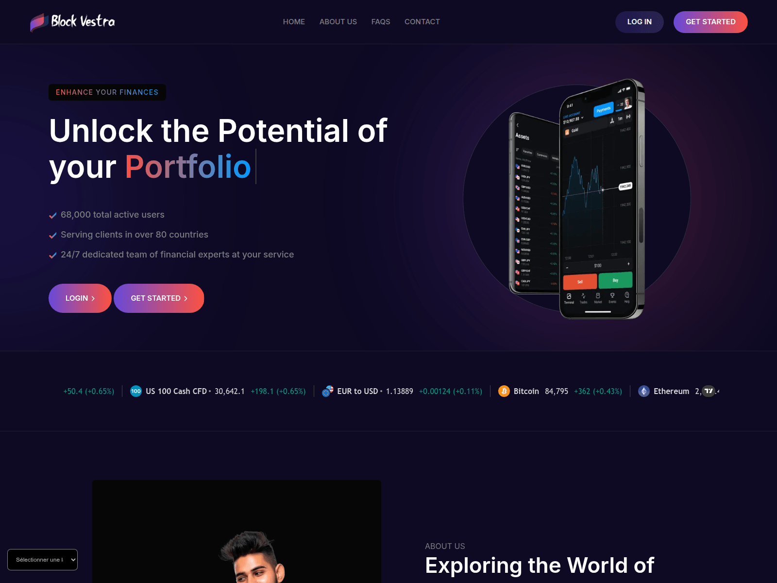 Screenshot of block-vestra.com