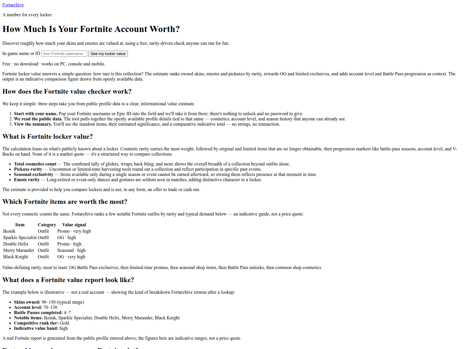 Screenshot of fortarchive.com