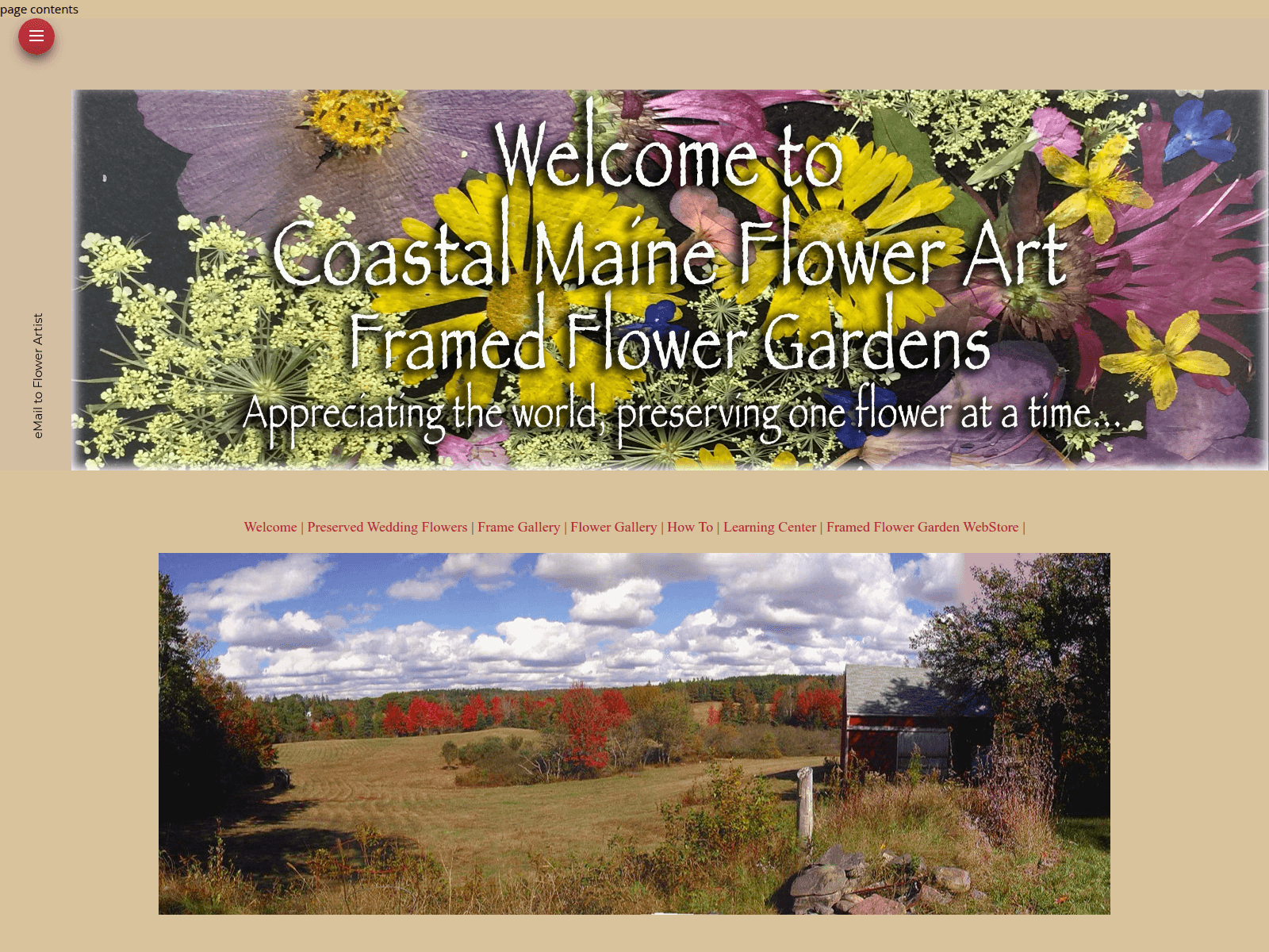Screenshot of flowers.somewaresinmaine.com
