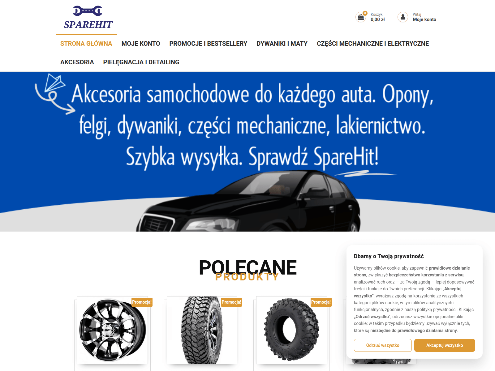 Screenshot of sparehit.com