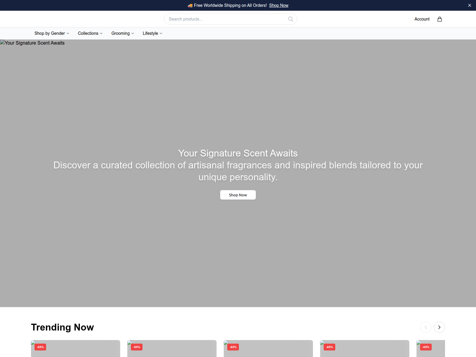 Screenshot of alexandriafragrancesstore.shop