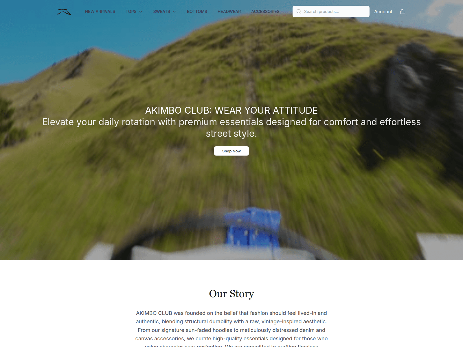 Screenshot of akimboclublabel.shop