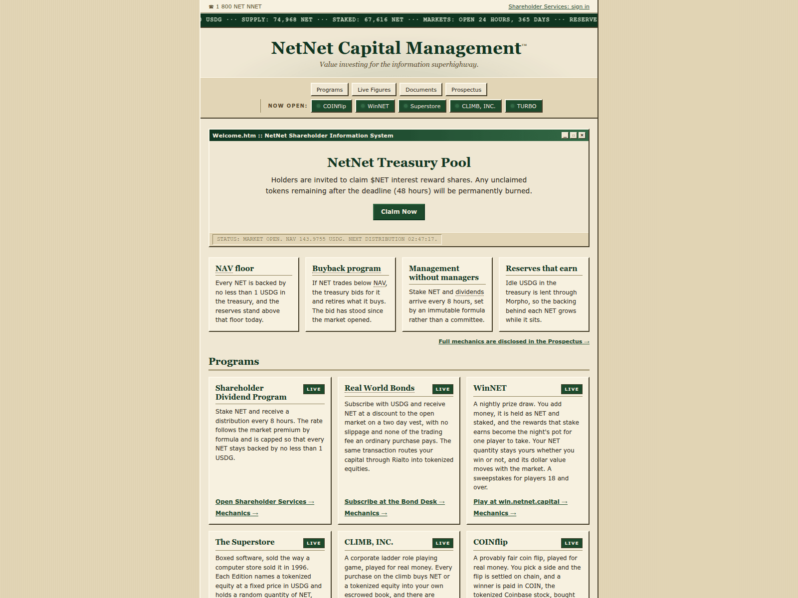 Screenshot of treasury-netnet.space
