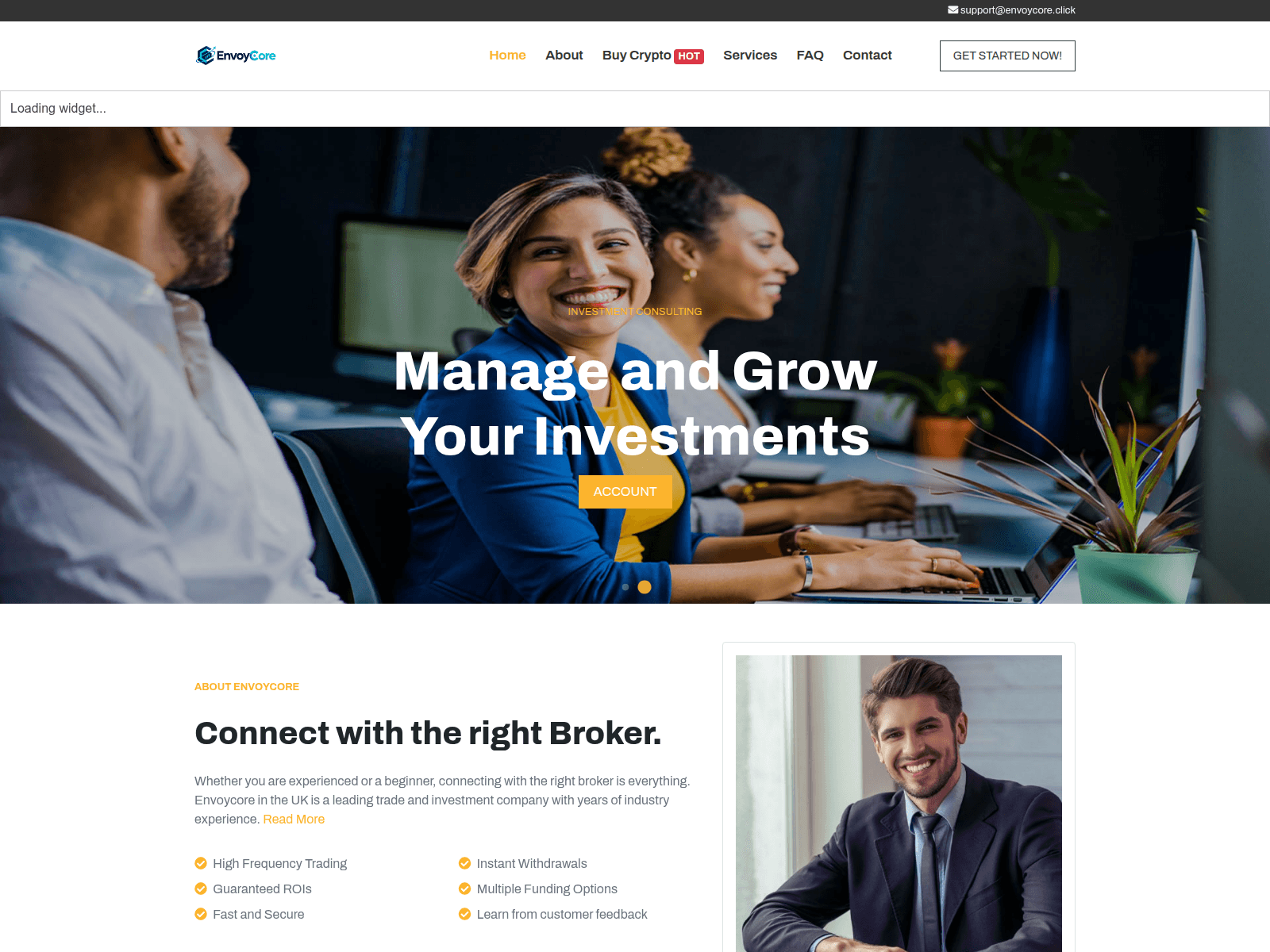 Screenshot of envoycore.click
