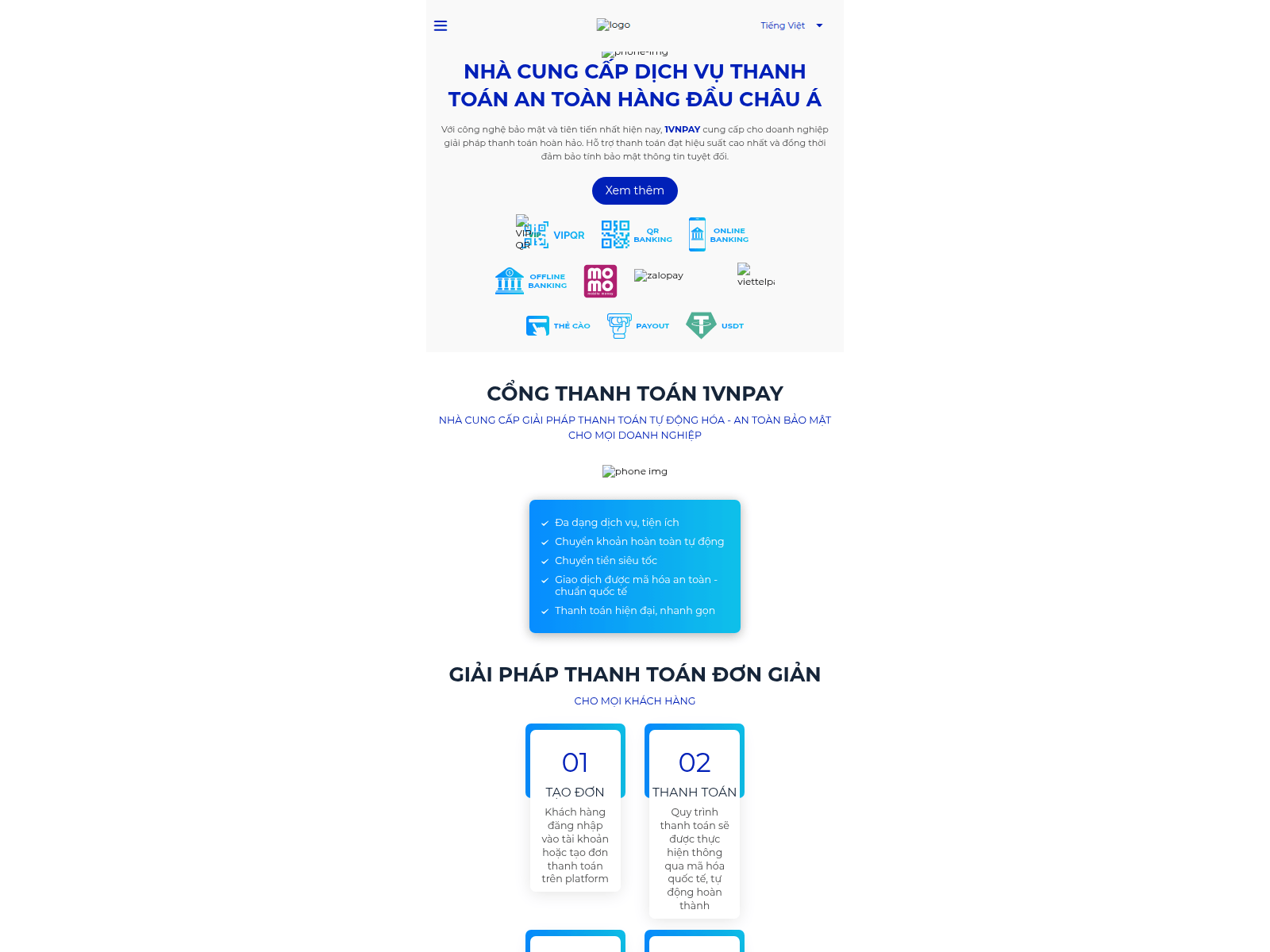 Screenshot of 1vnpay812.com