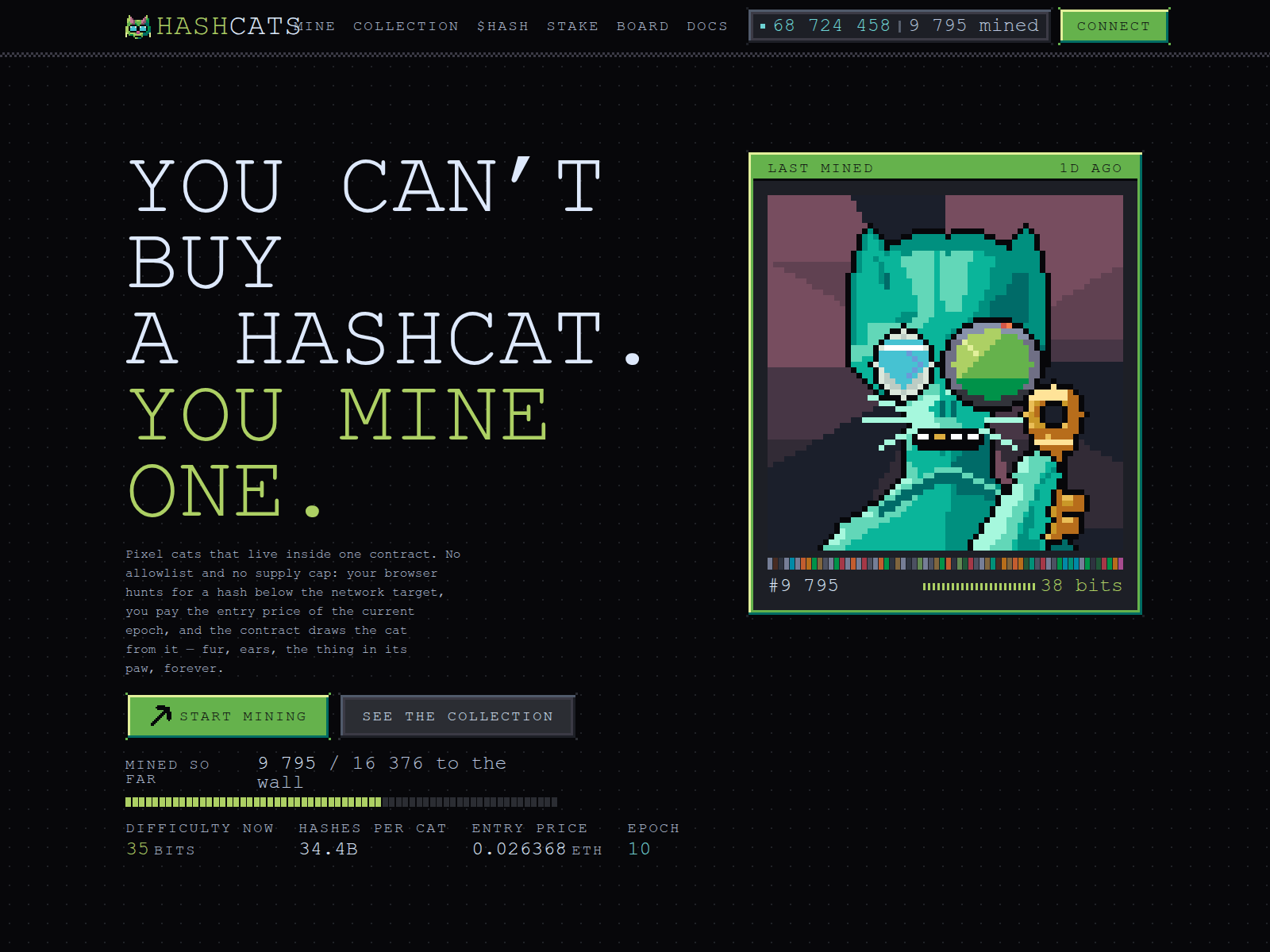 Screenshot of hashcatnft.xyz