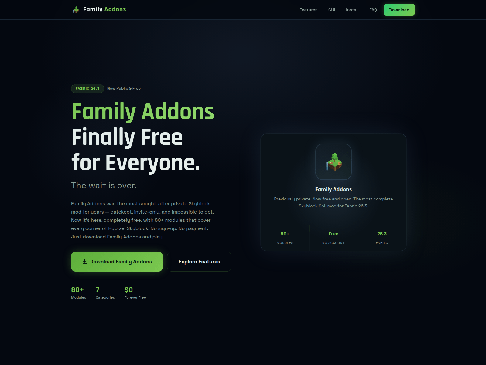 Screenshot of familyaddons.com