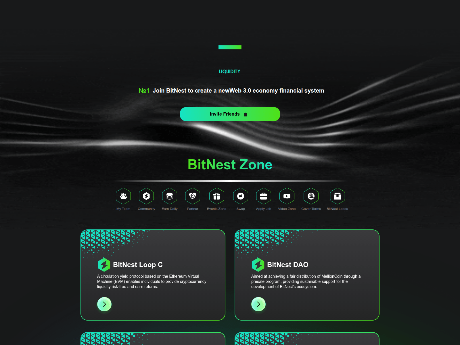 Screenshot of bitnest.finance