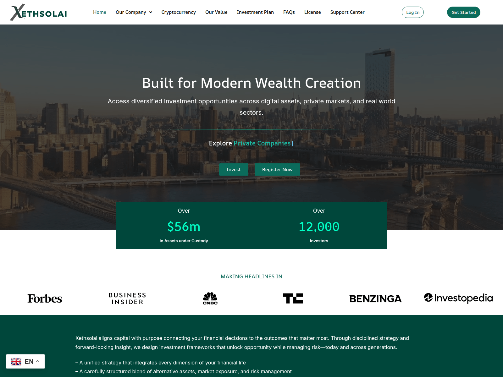 Screenshot of xethsolai.com