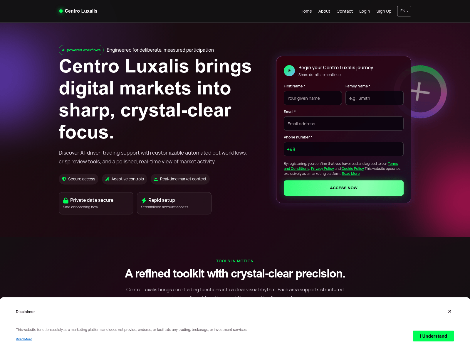 Снимок экрана centroluxalis.shop