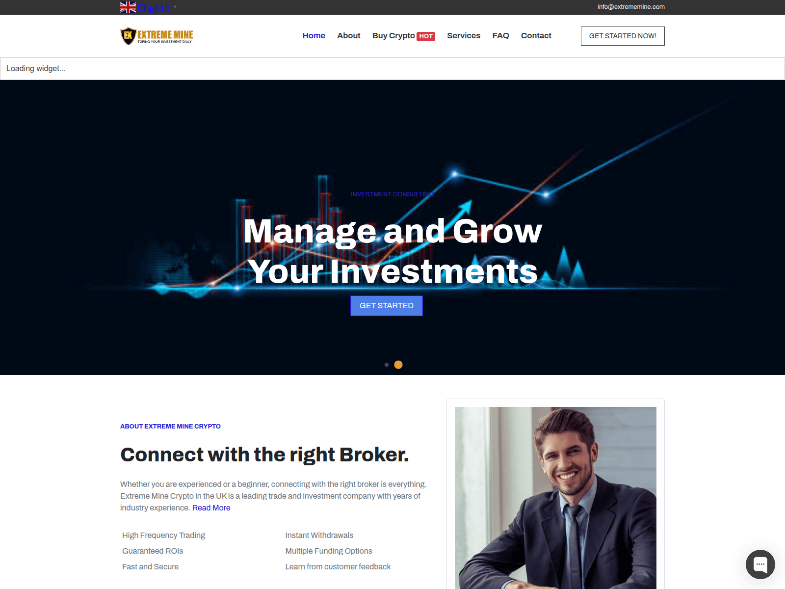 Screenshot of extrememine.com