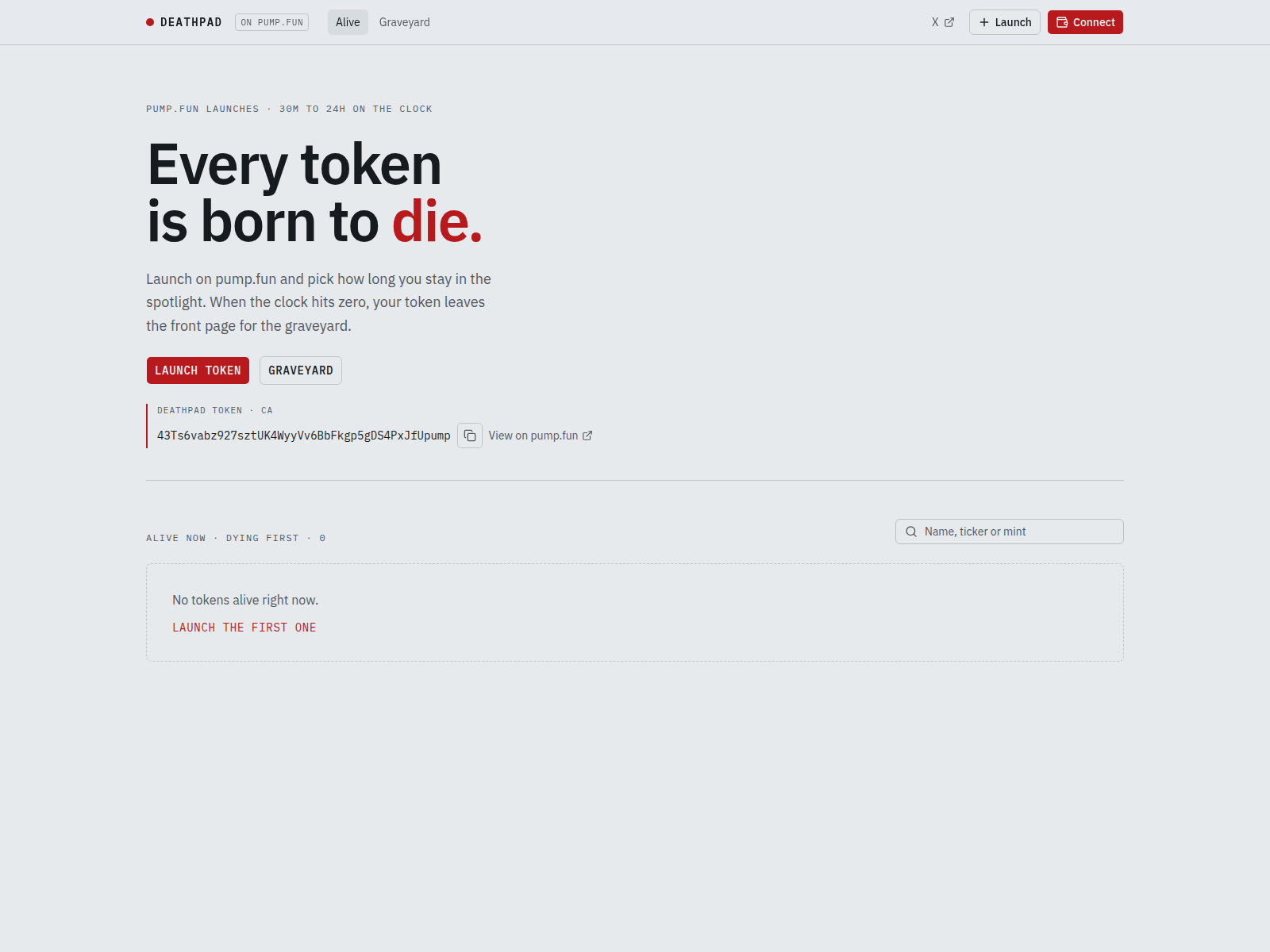 Screenshot of deathpad.xyz