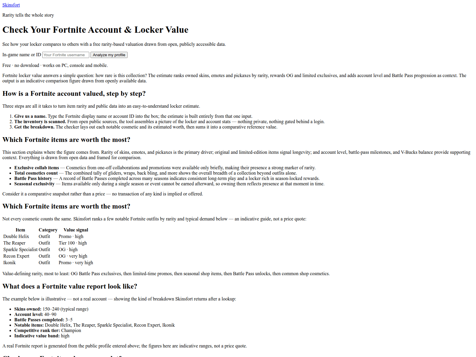 Screenshot of skinsfort.com