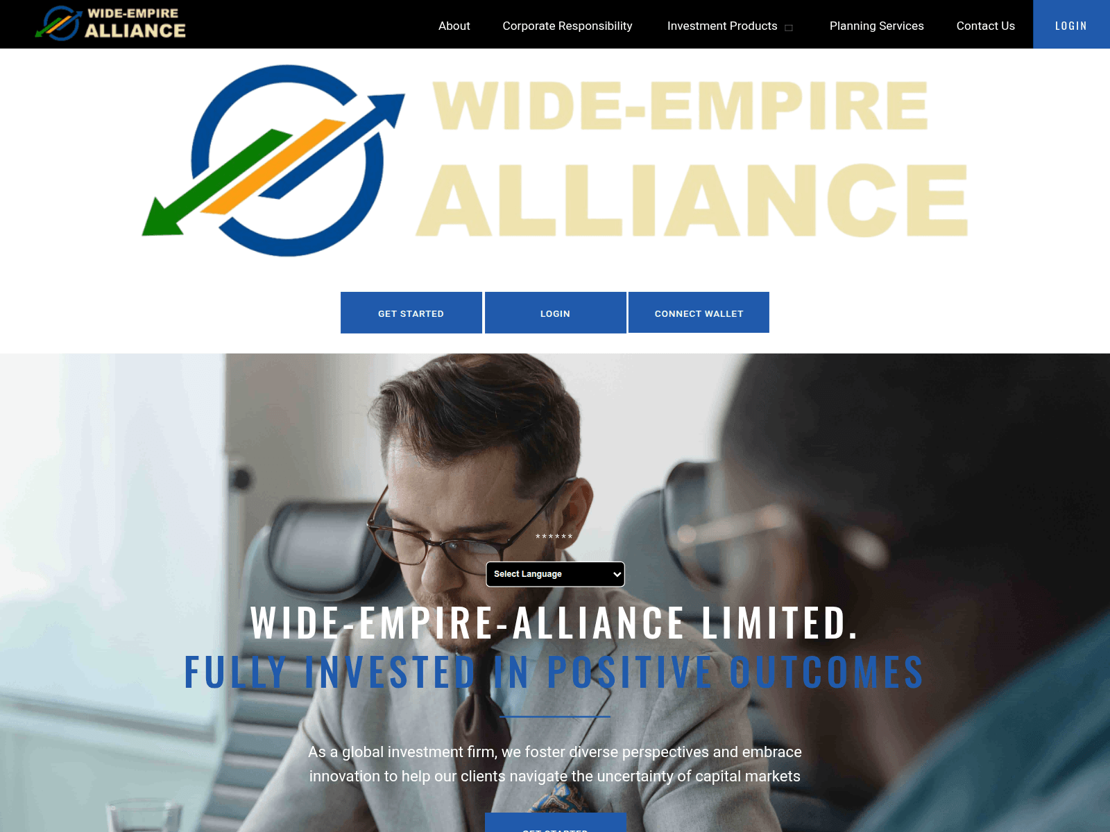 Captura de pantalla de wide-empire-alliance.com