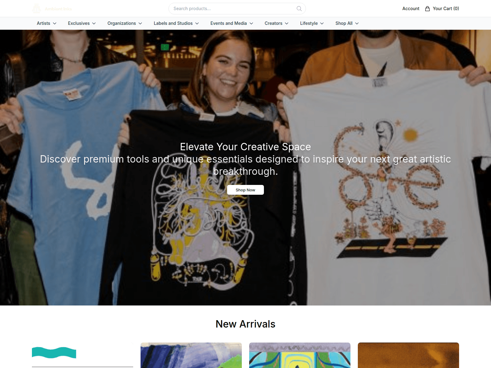 Captura de pantalla de ambientinks.shop
