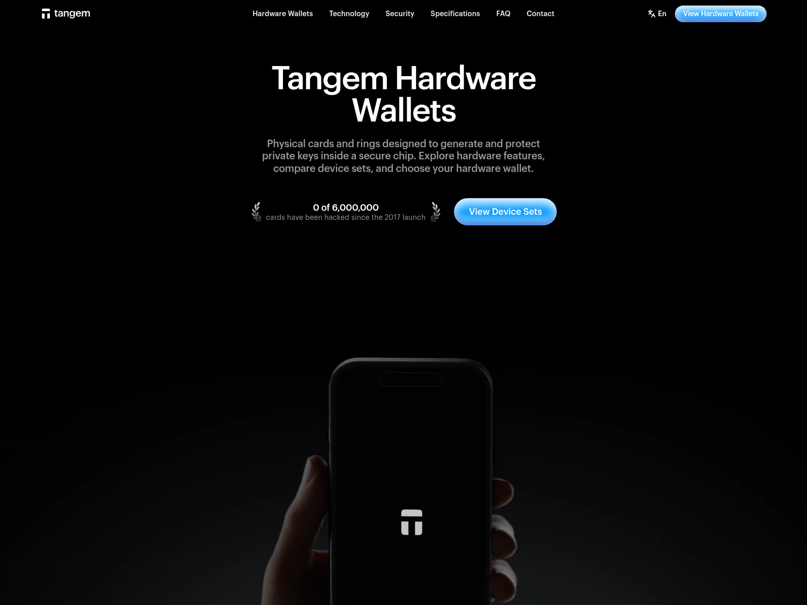 Screenshot of tangemwallet.ltd