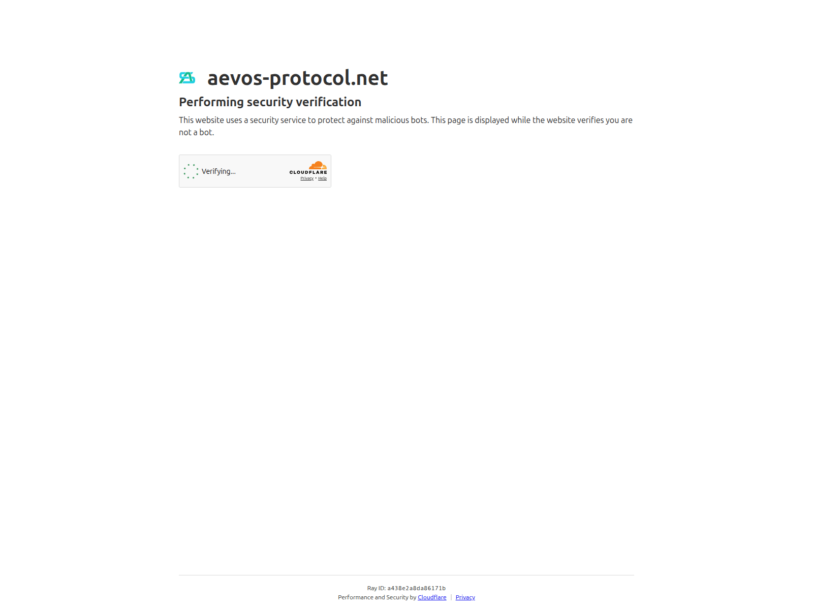 Captura de tela de aevos-protocol.net