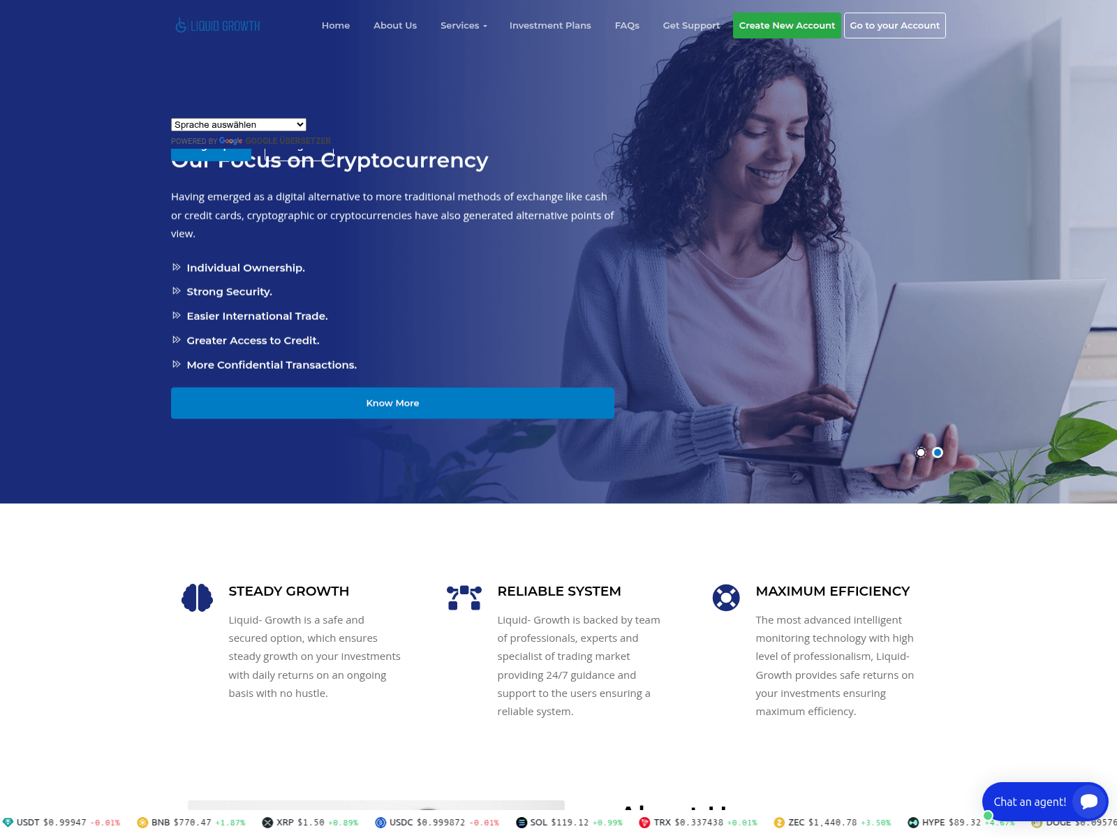 Captura de pantalla de liquid-growth.com