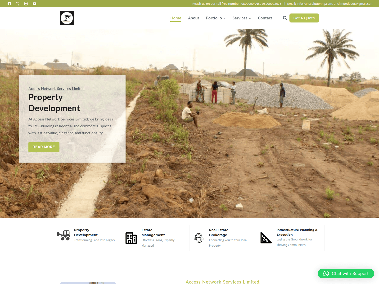 Screenshot of anssolutionng.com