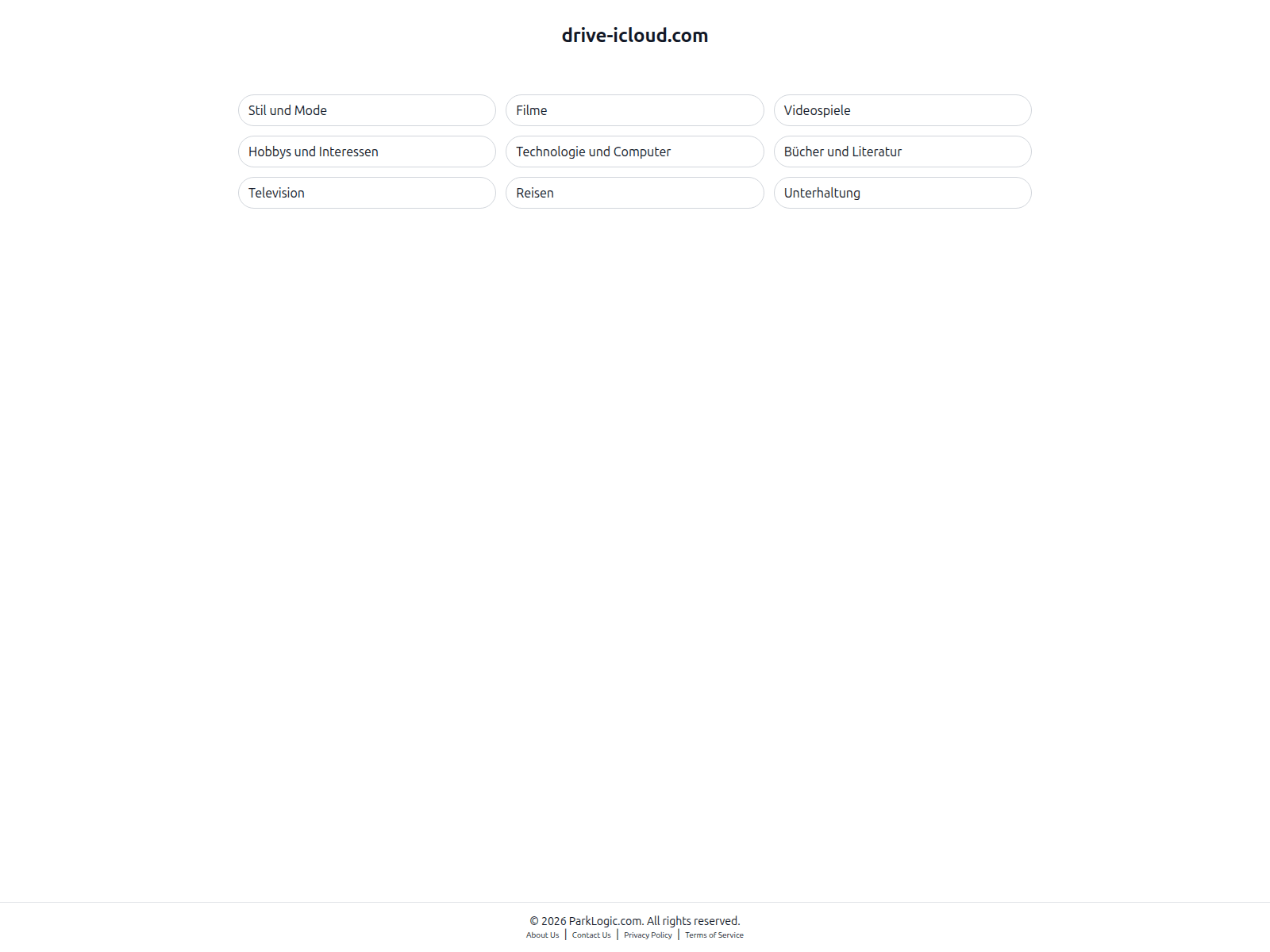 Captura de tela de drive-icloud.com