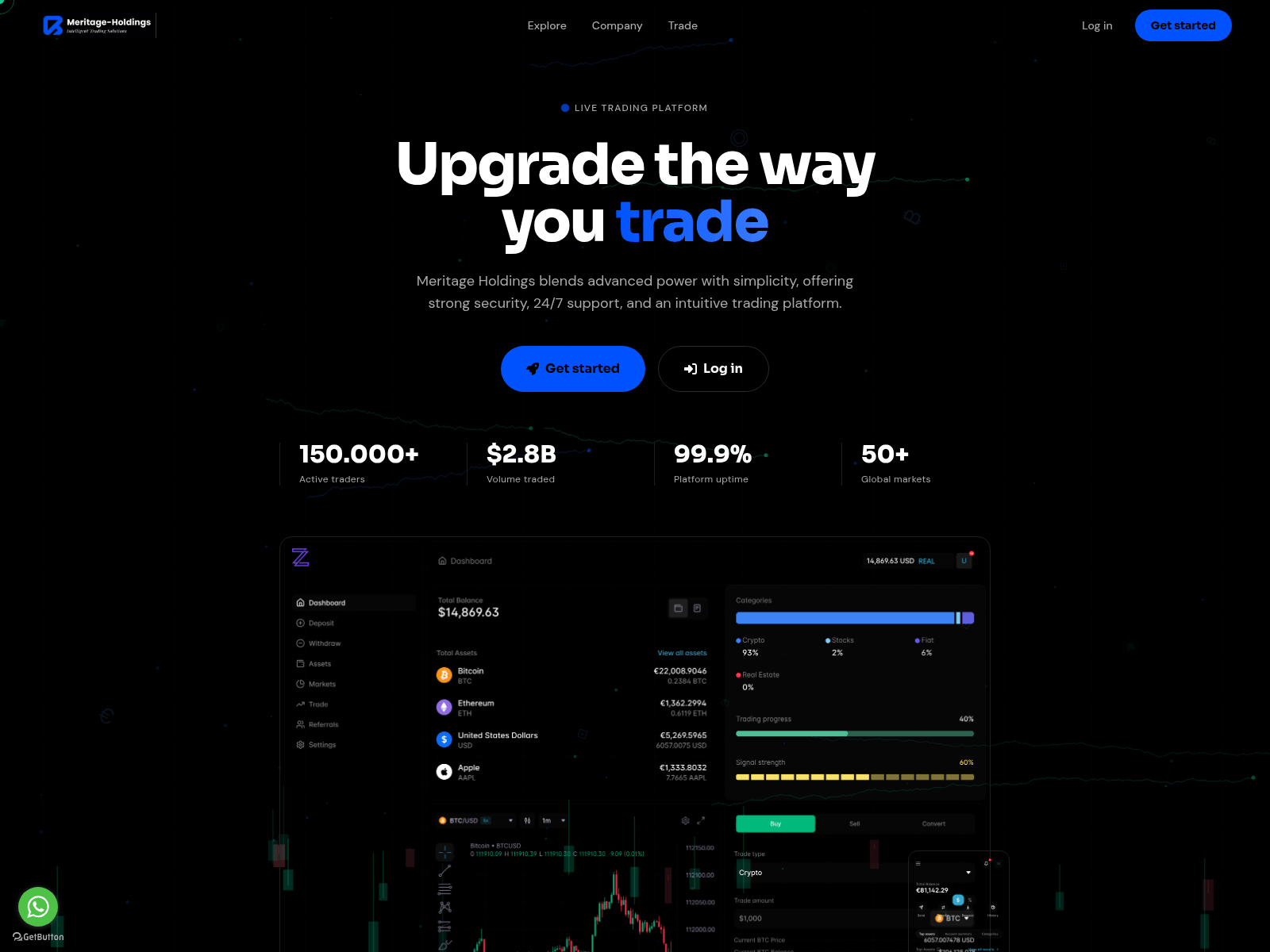 Captura de tela de meritage-holdings.com
