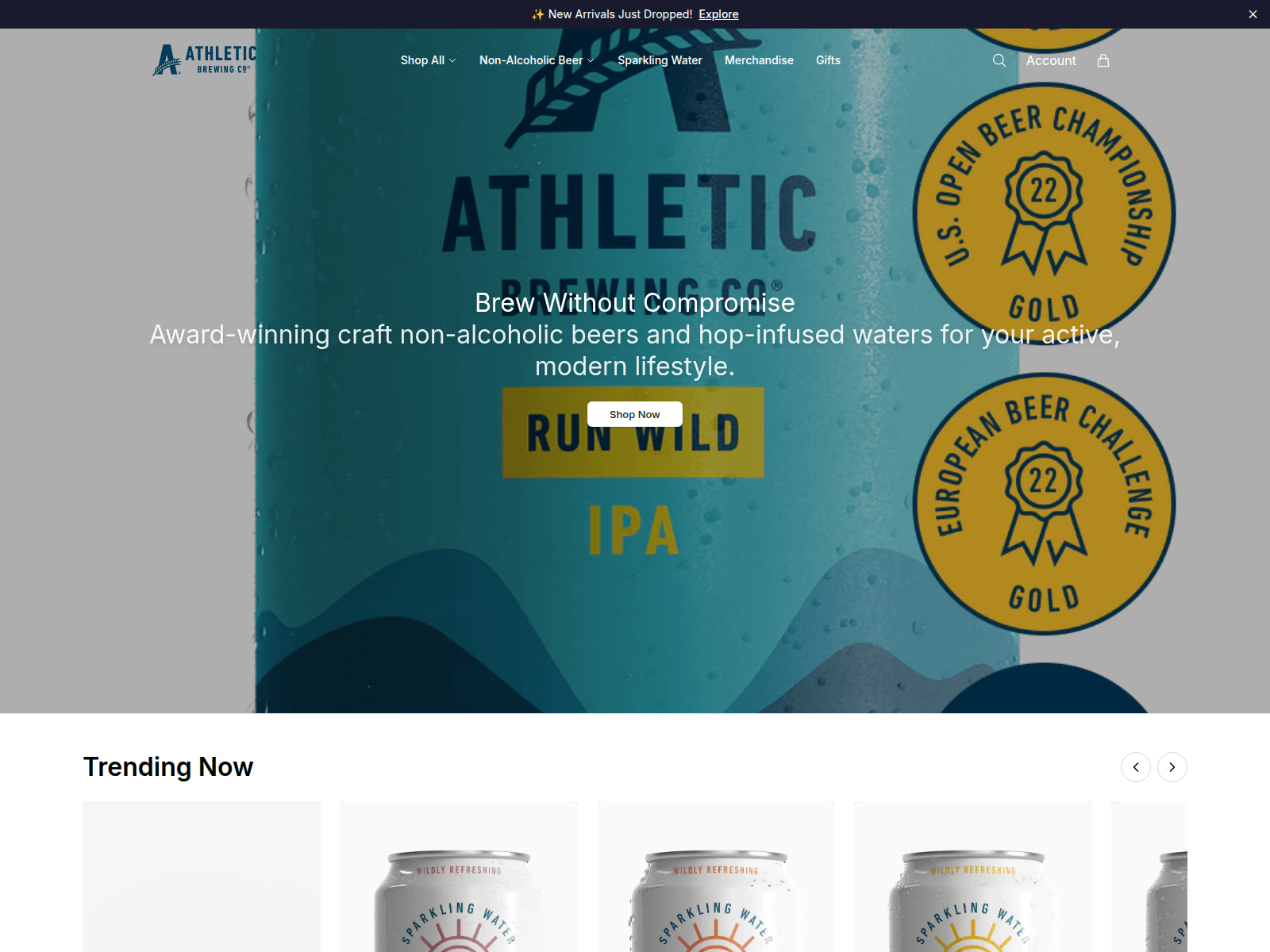 Captura de pantalla de athleticbrewinghq.shop