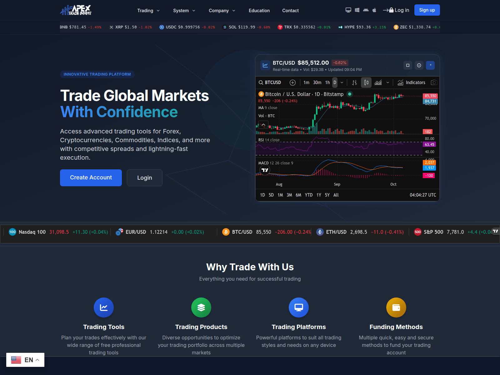 Знімок екрана apextradeinvest.com.quantumaipha.com