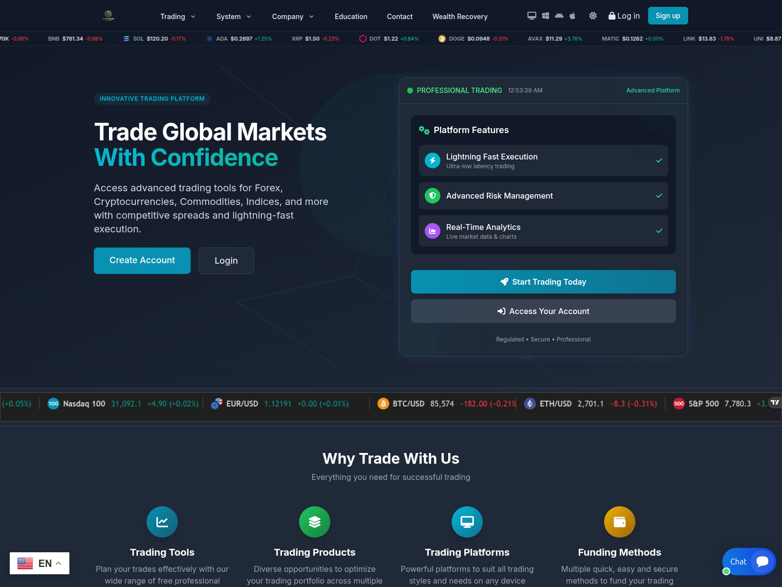 Screenshot of vauriqon-network.com