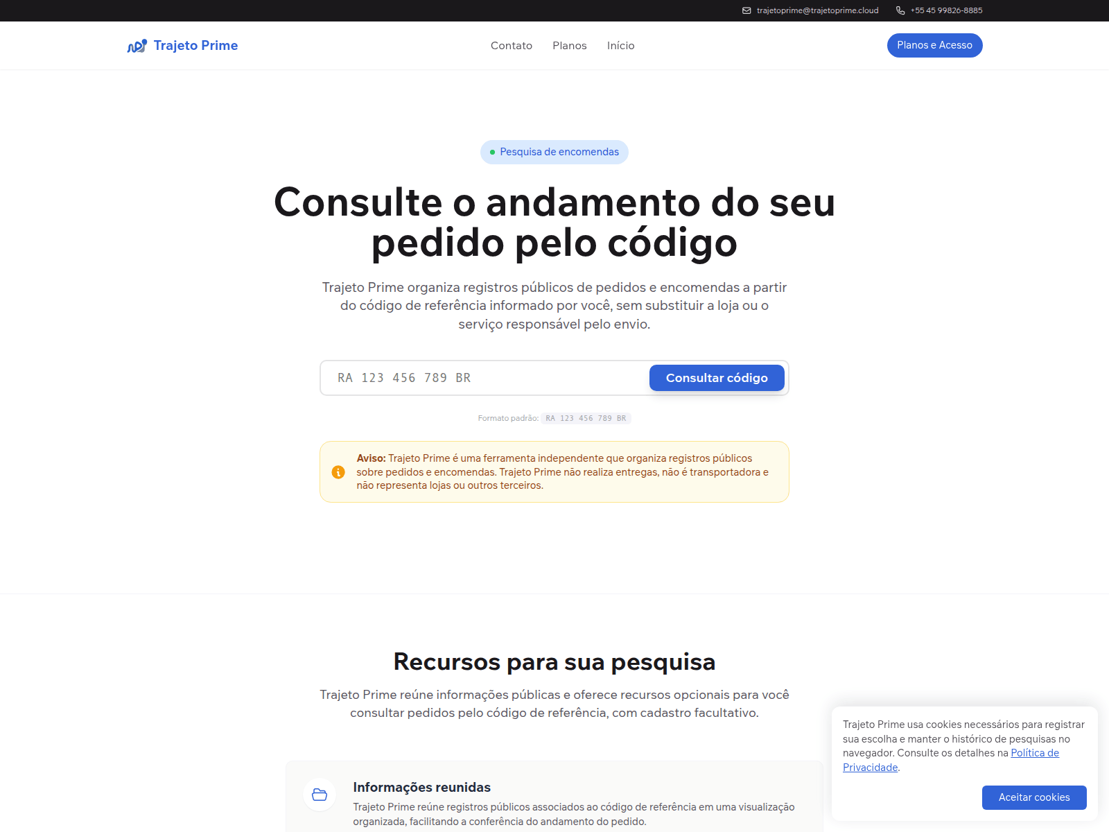 的截图 trajetoprime.cloud