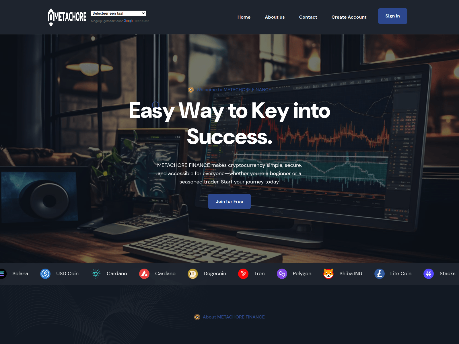 Screenshot of metachore.net
